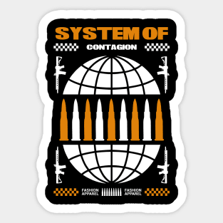system of contagion Sticker